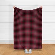 buffalo plaid black and burgundy 2x2