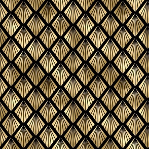 Black gold Art deco pattern