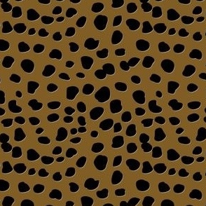 Cheetah Spots in Olive Tapenade Brown