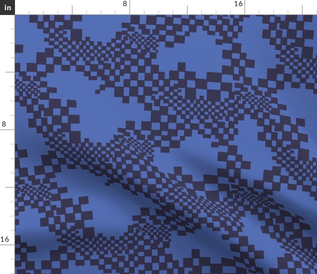 Psychedelic Checkers Blue