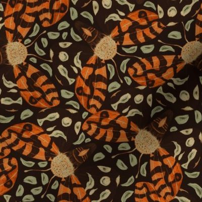 Moth Camouflage-Orange Glow (12"x20" repeat)