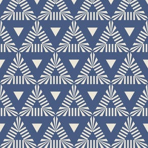 Bohemian geometrics blue ridge triangles