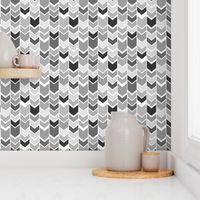 Monochrome Chevron small scale