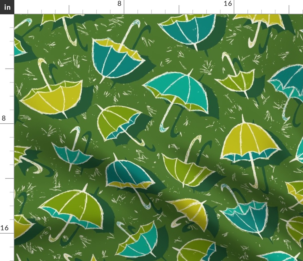 Uma Umbrellas  (Green / Teal) - Large