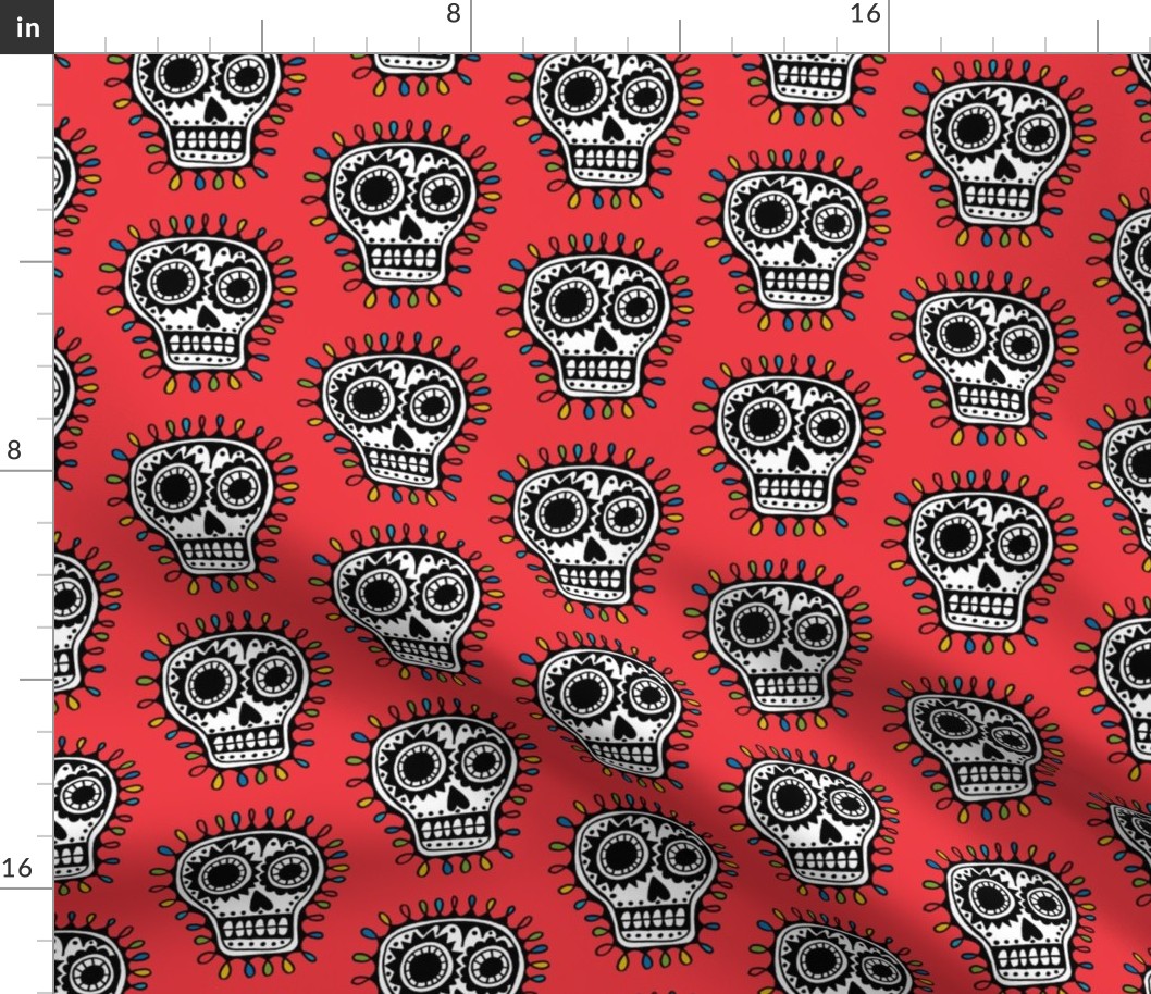 Sugar Skull - red