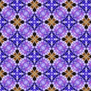 Floral Abstract in Blue, Purple & Violet Large