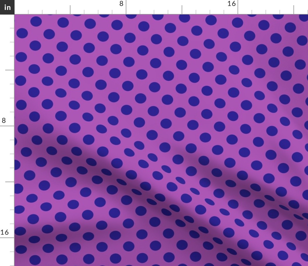 Polka Dots in Blue & Violet Large