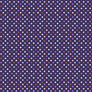 Polka Dots in Blue, Purple & Tan Small