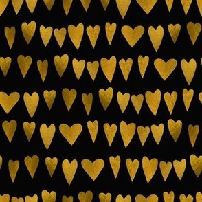 Gold Metallic Hearts, Black ©Luanne Marten