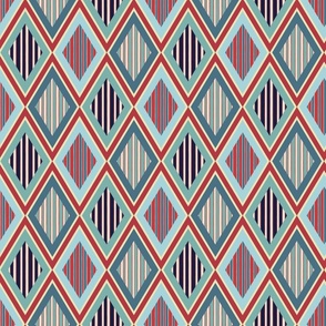 Court Jester-Smooch Red-Mid-Century Blues Palette