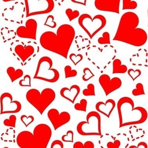 Red Hearts White