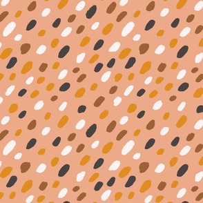 Summer Cheetah Dots - Desert Yellow and Orange Medium