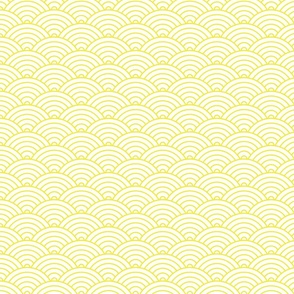 Yellow Japanese Waves - Medium (Rainbow Collection)