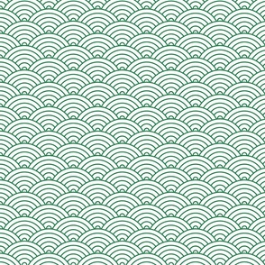 Green Japanese Waves - Medium (Rainbow Collection)