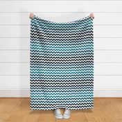 Teal Ombre Chevron