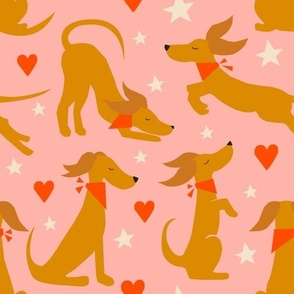 Valentine Dogs Pattern