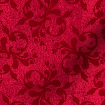 Red Velvet Damask Pattern