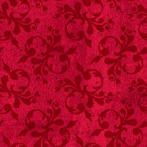 Red Velvet Damask Pattern