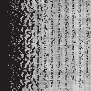 Dracula Text on Parchment with Bat Trim Vertical