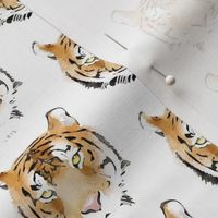 Watercolor Tiger Head Pattern - small