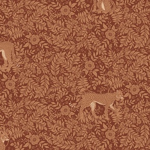  William Morris Inspired Winter Subtle Cheetah Pattern Medium Large