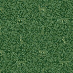  William Morris Inspired Spring Cheetah Pattern - Forest Green Small