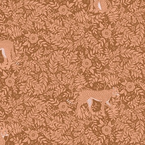  William Morris Inspired Summer Jungle Cheetah - Neutral LArge