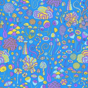 Psychedelic Mushrooms Blue