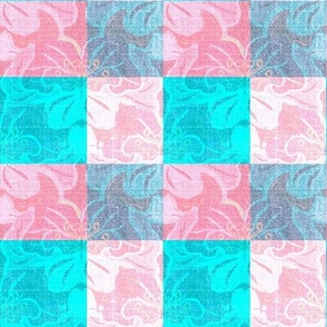 Hawaiin Pastel checkered 