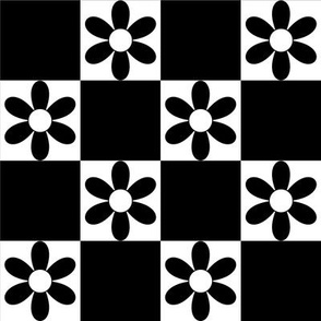 Daisy Crazy Checkerboard in Black + White