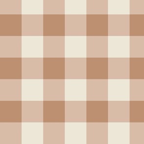 gingham - clay and beige REGULAR scale 