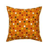 Polka Dots Orange, Green  & Yellow Large