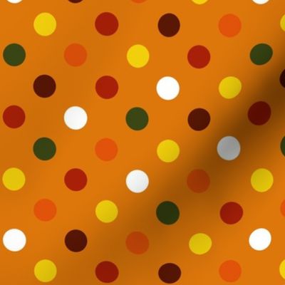 Polka Dots Orange, Green  & Yellow Large