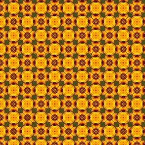 Floral Abstract in Yellow, Orange & Green Small