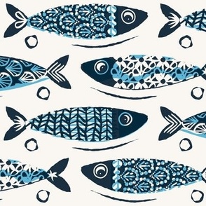 Sardines, light, blue (large) - Fish Shoal Scuba Diving Adventure