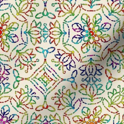 Rainbow Kaleidoscope Embroidery