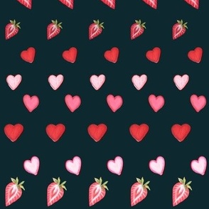 Valentines Hearts and strawberries