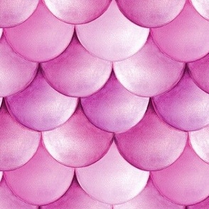 Pink Fish Scale Fabric, Wallpaper and Home Decor