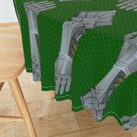 Gauntlets - steel and green