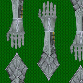Gauntlets - steel and green