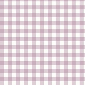 3/8" Plum Gingham Check: Plum Purple & White Buffalo Check, Buffalo Plaid