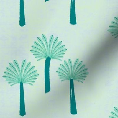 Palm Trees Block, Celadon+ Verdi