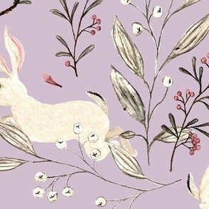 Bunnies Soft lilac {large}