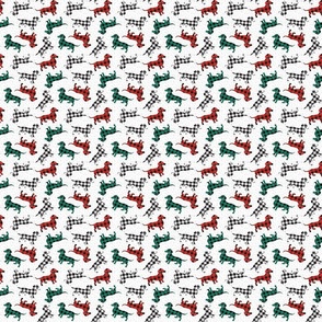 Christmas Color Dachshunds - 3 Inch