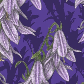 Garden of Bellflowers Purple (Large Scale)