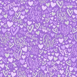 i love you lilac purple