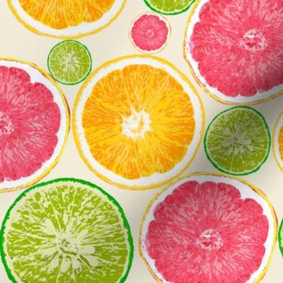 Citrus Fruits Seamless Pattern