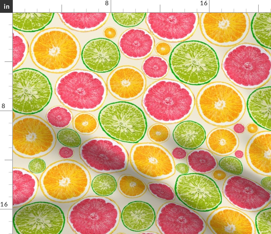 Citrus Fruits Seamless Pattern