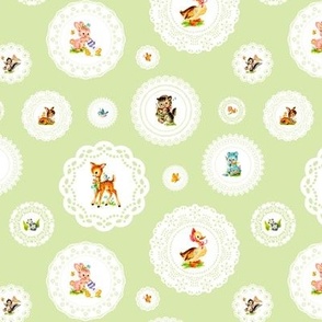 DOILY FRIENDS - VINTAGE NURSERY COLLECTION (GREEN)
