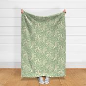 Blockprint Woodland adventure  - light green 